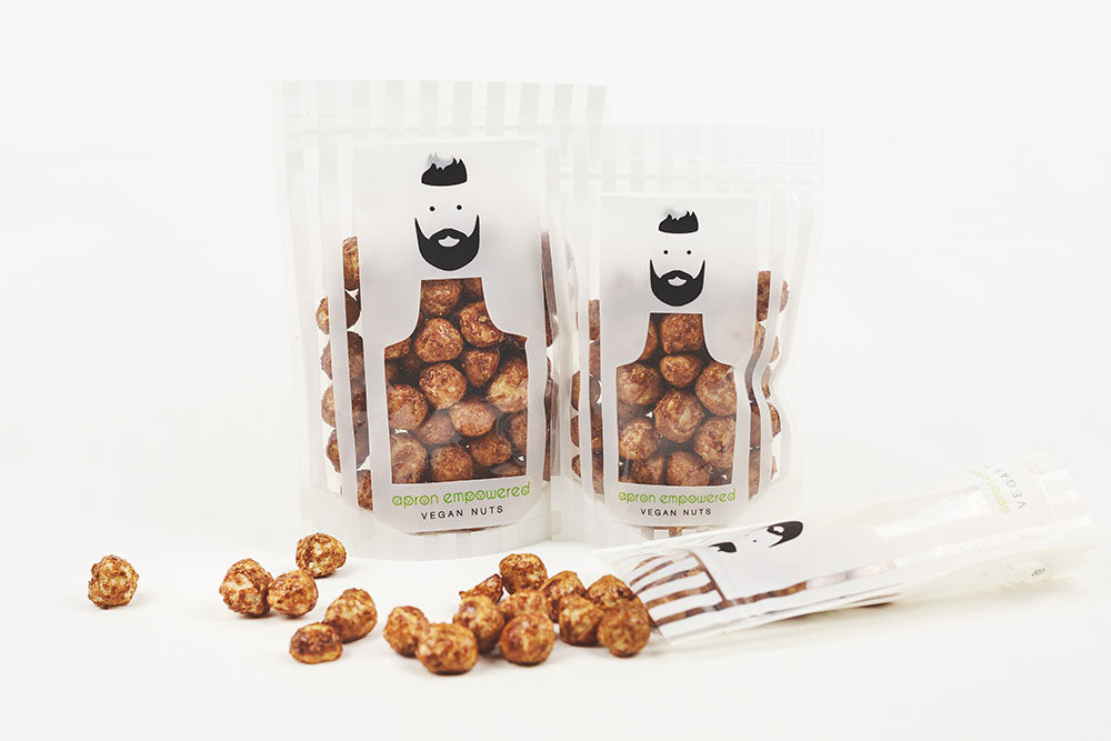 Small, Medium and Large Pack of Caramelized Macadamias