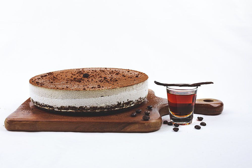 
            
                Load image into Gallery viewer, Tiramisu cheesecake with coffee beans and honey
            
        